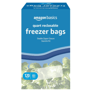 Amazon Basics 120-Count Reclosable Freezer Quart Bags: $4.85 via Subscribe & Save