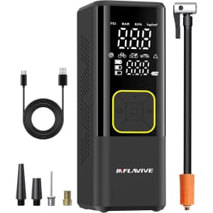 InflaVive 150 PSI Portable Tire Inflator with Pressure Gauge: $14.99