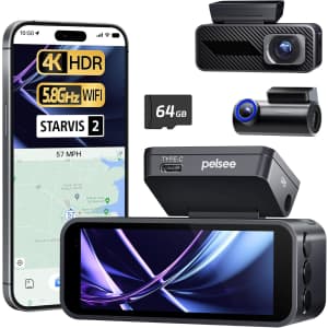 Pelsee P1 Pro 4K Dual Dual Dash Cam: $96 w/ Prime Pelsee P1 Pro 4K Dual Dual Dash Cam: $96 w/ Prime
