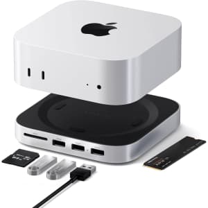Satechi Mac mini M4 Hub & Stand with NVMe SSD Enclosure: $70