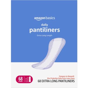 Amazon Basics Daily Pantiliner 68-Pack: $3.62 via Sub. & Save Amazon Basics Daily Pantiliner 68-Pack: $3.62 via Sub. & Save
