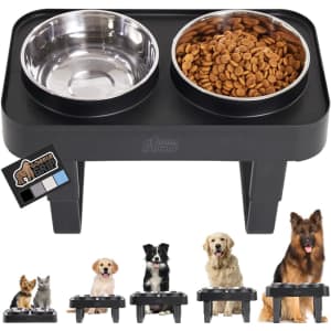 Gorilla Grip Elevated Dog Bowl Stand: $16