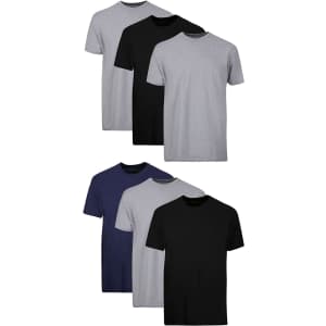 Hanes Men's Assorted Crew Undershirt 6-Pack: $15