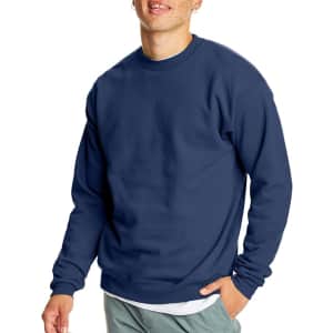 Hanes Men's EcoSmart Fleece Crewneck Sweatshirt 2-Pack: $13