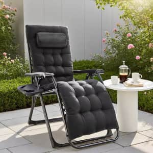 JHK Zero Gravity Set of 2 Portable Reclining Lounge Chair: $31.86