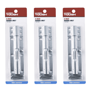 Hyper Tough 6" Barrel Bolt 3-Pack: $21.52