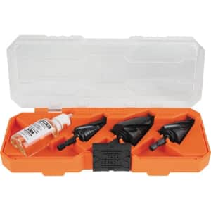 Klein Tools 3-Piece Electrician's Step Bit Set w/ Cutting Oil: $107.14 Klein Tools 3-Piece Electrician's Step Bit Set w/ Cutting Oil: $107.14
