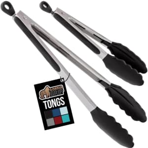 Gorilla Grip Kitchen Tongs 2-Pack: $7.98