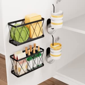 Yigii 4-Piece Adhesive Cabinet Door Organizer: $9.99