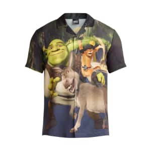 Shrek Men's Group Pose Button-Up Shirt: $14.99 Shrek Men's Group Pose Button-Up Shirt: $14.99
