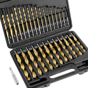 Ticonn 30-Piece Titanium Coated Drill Bit Set: $24.49
