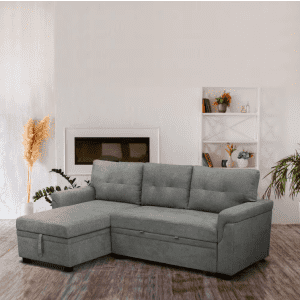 Homestock 78" Reversible Velvet Sleeper Sectional Sofa w/ Storage Chaise: $338.30 Homestock 78" Reversible Velvet Sleeper Sectional Sofa w/ Storage Chaise: $338.30