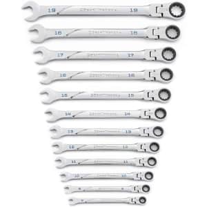 GearWrench 12-Piece 120XP XL Flex Head Ratcheting Combination Metric Wrench Set: $141