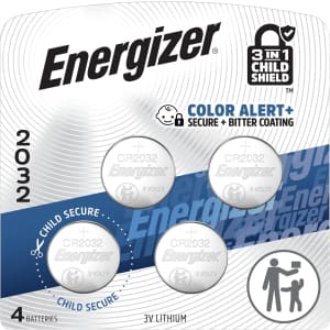Energizer CR2032 Batteries 4-Pack: $3.70
