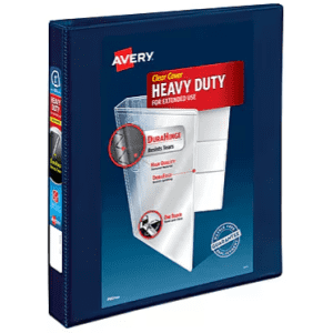 Avery Heavy Duty 1" 3-Ring View Binder: 45 cents
