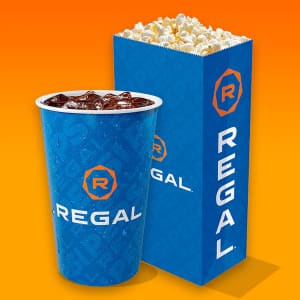 2 Regal Premiere Movie Tickets w/ 2 Fountain Drinks and Popcorn: $30