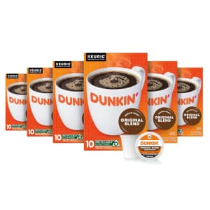 Dunkin' Original Blend Medium Roast Coffee K-Cup Pod 60-Pack: $20 via Sub & Save Dunkin' Original Blend Medium Roast Coffee K-Cup Pod 60-Pack: $20 via Sub & Save