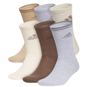 adidas Men's Athletic Cushioned 2.0 Crew Socks 6-Pair Pack: $10.50