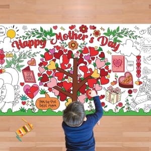 Mother's Day Giant Coloring Poster/Tablecloth: $3.99