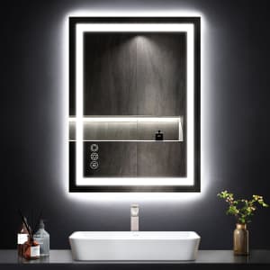 Romech 24" x 32" LED Bathroom Mirror: $84