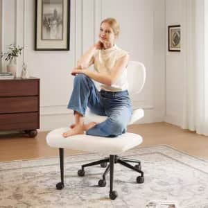 Teddy Fabric Ergonomic Office Chair: $84.15