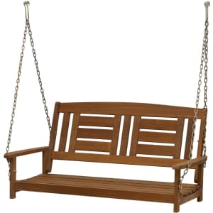 Furinno Tioman Hardwood Hanging Porch Swing for $123