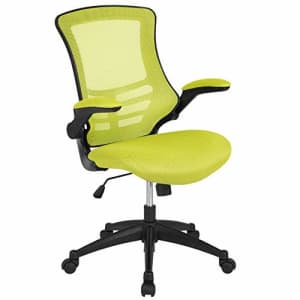 Flash Furniture Mid-Back Green Mesh Swivel Ergonomic Task Office Chair with Flip-Up Arms for $95