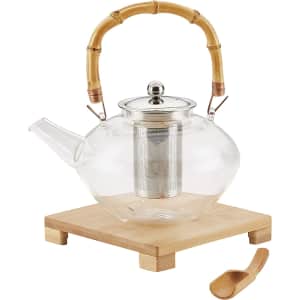 BonJour Zen 34-oz. Hand-Blown Glass Teapot w/ Stainless Steel Infuser & Bamboo Trivet for $32