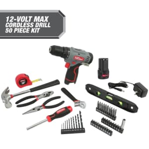 Hyper Tough 12V Max Cordless Drill 50-Piece Kit for $35
