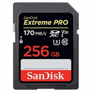 SanDisk Extreme Pro 256GB SD Card SDXC UHS-I Card for Cameras Works with Canon EOS RP, EOS M, M10 for $63