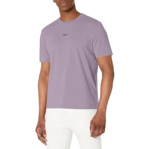 BOSS Men's Tokks Center Logo Regular Fit T-Shirt, Purple Sage for $34