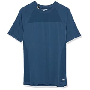 Amazon Essentials Men's Seamless Short-Sleeve T-Shirt, Dark Blue, Medium for $15