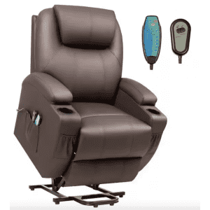 Lacoo Leather Standard Recliner w/ Power Lift for $269
