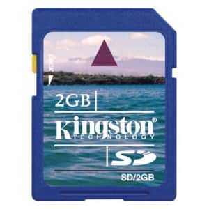 Kingston 2 GB SD Flash Memory Card SD/2GB for $19