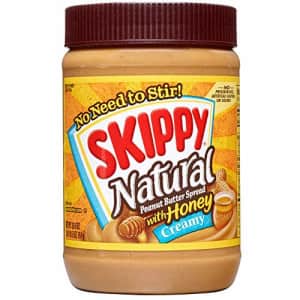 SKIPPY Natural Creamy Peanut Butter Spread with Honey, 6 g Protein Per Serving, 26.5 Ounce for $4 SKIPPY Natural Creamy Peanut Butter Spread with Honey, 6 g Protein Per Serving, 26.5 Ounce for $4