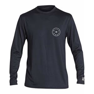 Billabong Men's Rotor Loose Fit Long Sleeve Rashguard, Black Heather, S for $40