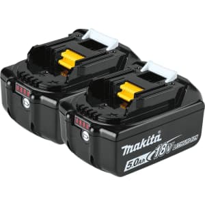 Makita 18V LXT Lithium-Ion 5.0Ah Battery 2-Pack for $159 Makita 18V LXT Lithium-Ion 5.0Ah Battery 2-Pack for $159