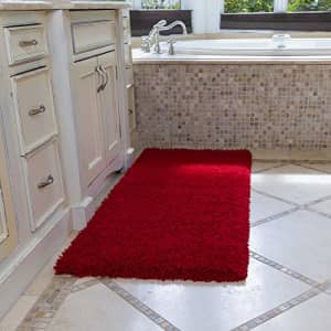 Ottomanson Shag Collection Area Rug, 20" x 59", Red for $20 Ottomanson Shag Collection Area Rug, 20" x 59", Red for $20