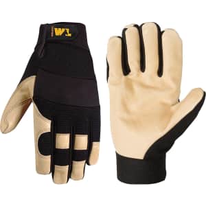 Wells Lamont Hi-Dexterity Hybrid Leather Work Gloves for $19