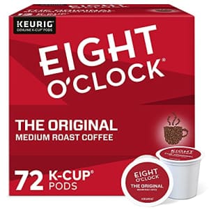 Eight O'Clock Coffee The Original, Single-Serve Keurig K-Cup Pods, Medium Roast Coffee Pods, 72 for $29