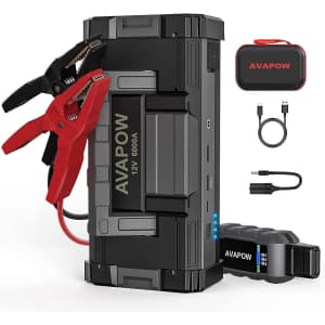 Avapow 6,000A Car Battery Jump Starter for $90