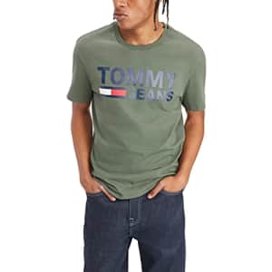 Tommy Hilfiger Men's Tommy Jean Short Sleeve Logo T Shirt, Jade, SM for $15 Tommy Hilfiger Men's Tommy Jean Short Sleeve Logo T Shirt, Jade, SM for $15
