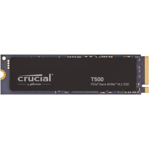 Crucial T500 1TB Gen4 NVMe M.2 Internal Gaming SSD for $72