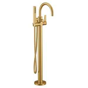 Moen Cia 615BG One Handle Freestanding Floor Mount Tub Filler with Handshower for $1,739 Moen Cia 615BG One Handle Freestanding Floor Mount Tub Filler with Handshower for $1,739
