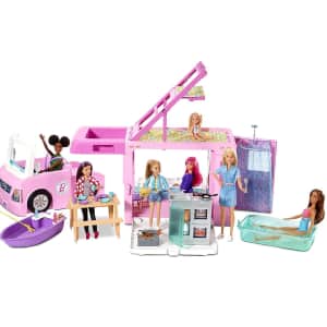 Barbie 3-in-1 DreamCamper w/ 60 Accessories for $144
