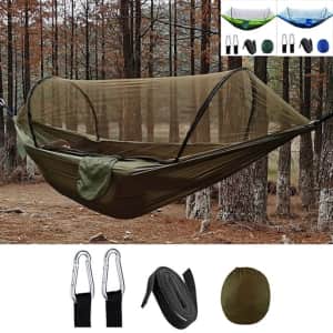 Camping Hammock with Pop Up Mosquito Net for $24