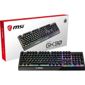 MSI Vigor GK30 RGB Gaming Keyboard for $40