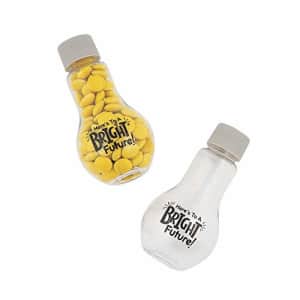 Fun Express Here's to a Bright Future Lightbulb Shaped Containers - Set of 12 - Graduation Party Supplies for $20