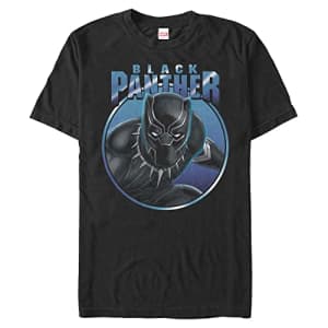 Marvel Big & Tall Classic Panther Gaze Men's Tops Short Sleeve Tee Shirt, Black, Large for $10