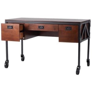Home Decorators Collection Industrial Empire 3-Drawer Desk w/ Wheels for $269